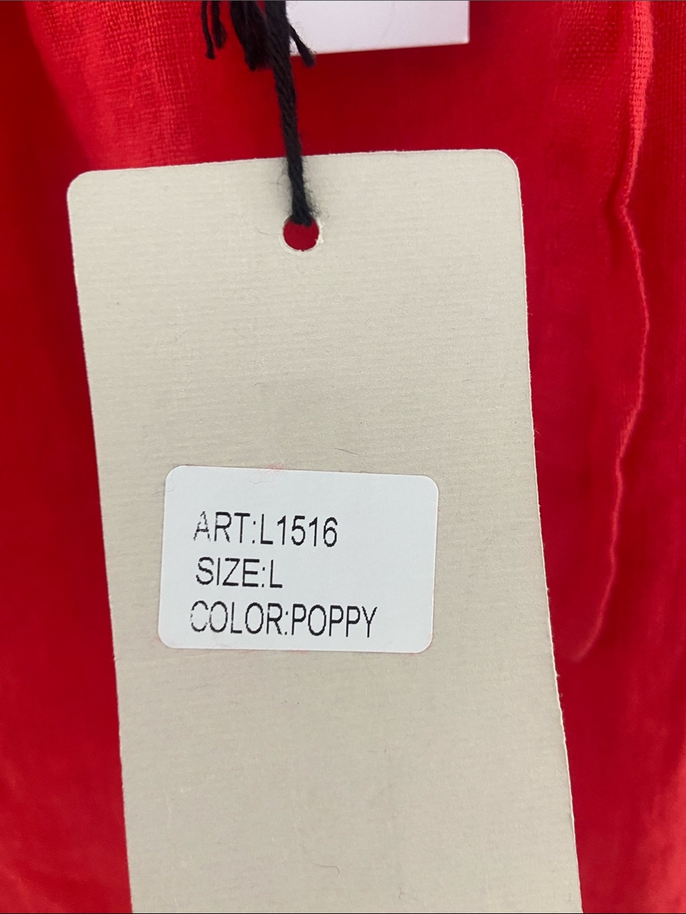 LUNGO L'ARNO Linen Dress Made in Italy Red Poppy Relaxed Minimalist size L - Picture 7 of 10